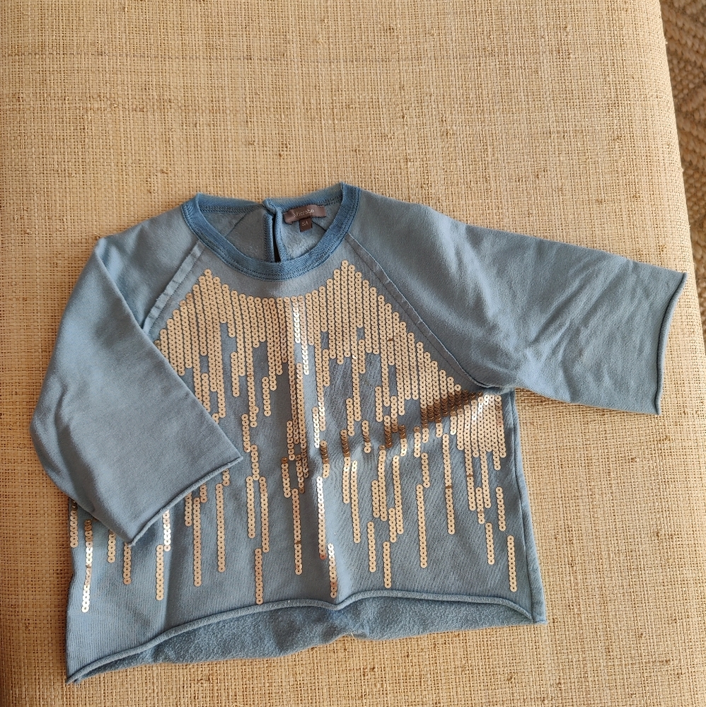 Microbe by Miss Grant Blue Sequin Long Sleeve